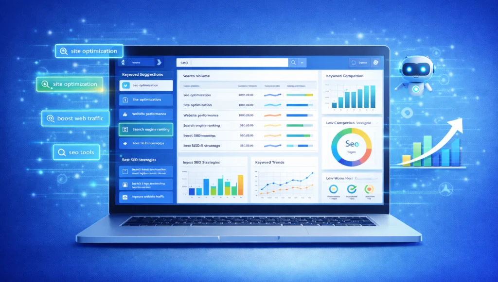 AI tool helping with SEO keyword research and strategy