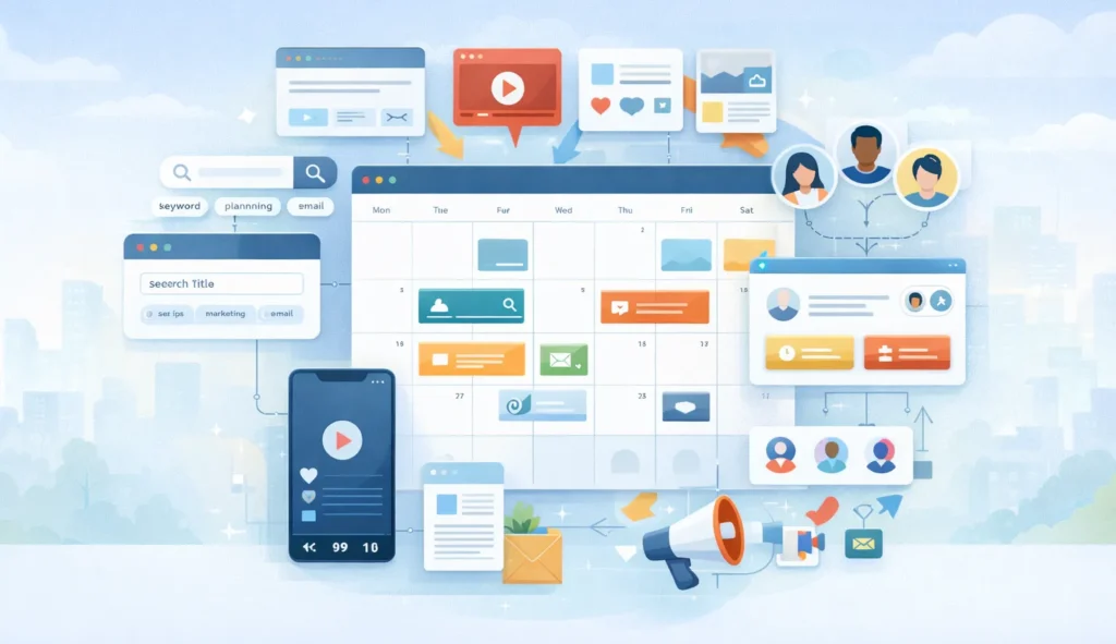 planning content calendar for small business marketing