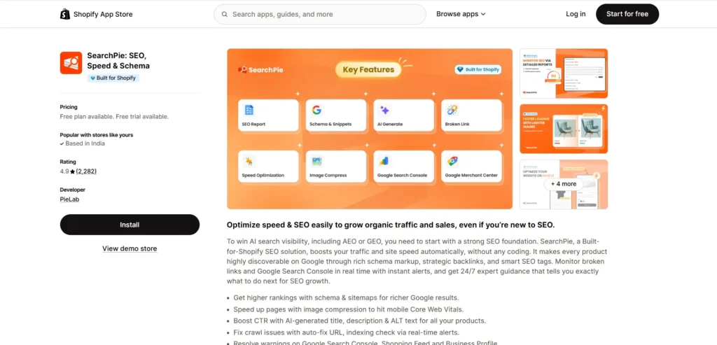 searchpie shopify app