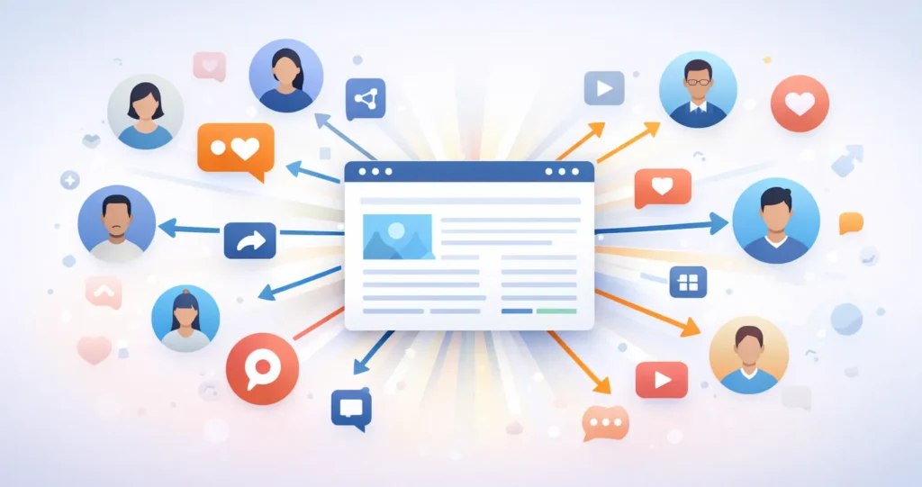 social media content visibility and SEO reach