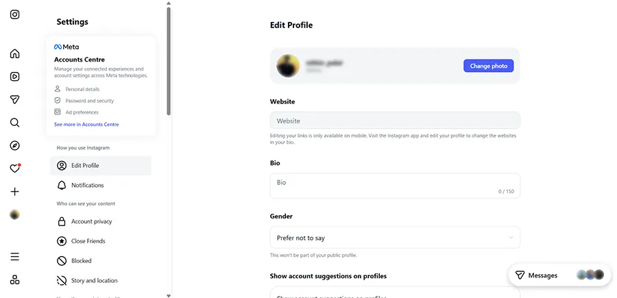 Instagram bio optimization for improved SEO