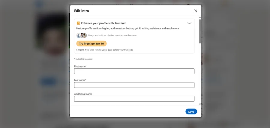 LinkedIn profile optimization using relevant SEO keywords