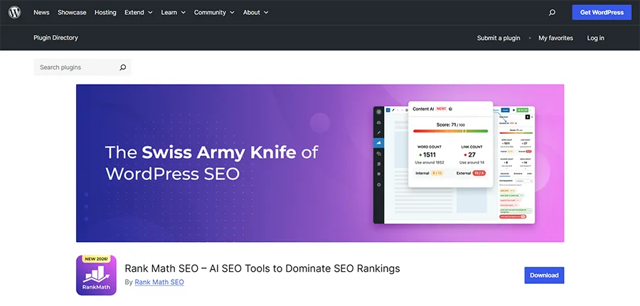 Rank Math SEO plugin for WooCommerce